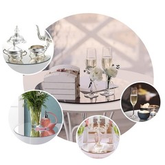 12″ Round Mirror Plates, Glass Flat Mirrors, Circle Mirror Candle Plates for …