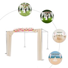 Beautiful Wedding Party Hardware Canopy Chuppah Square 4 Post Backdrop Stand kit