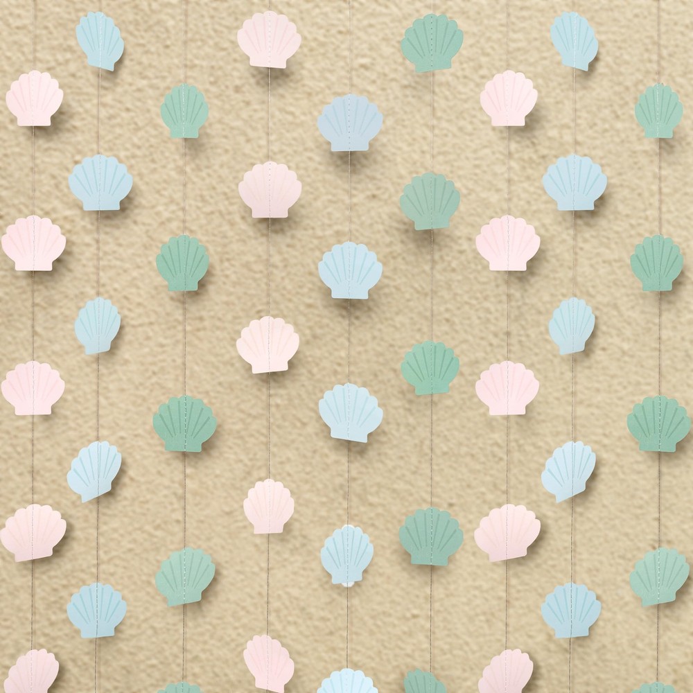 Seashell Garland Sea Shell Party Decorations Under the Sea Party Decor Hangin…
