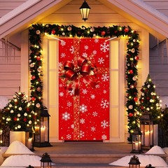 Christmas Door Cover Snowman Decoration Xmas Large Photography Background Ban…