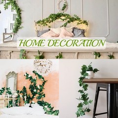 Sggvecsy 3 Pcs Artificial Ivy Vines Kit 6.4Ft Odorless Silk 6.56FT, Green
