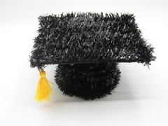 Graduation Cap Party Decoration 5″ Hanging or Tabletop Mini 3D Tinsel & Plastic