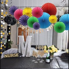 6-Pack Vibrant Paper Fans – Effortless Party Decor for Any Occasional Event