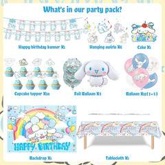 Kids Birthday Party Decorations Set – Cute Dog Theme Includes Banner, Foil Ballo