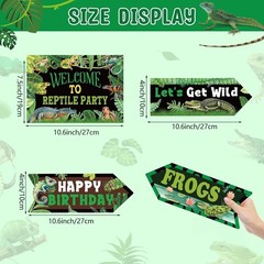 Reptile Birthday Party Decor – 20 Durable Directional Signs to Captivate Guests