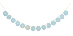Mud Pie E1 Decor 96» Blue Paper Birthday Banner 12600156B NRFB- Pin-up Sign!🎈