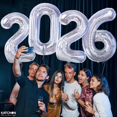 Silver Graduation Decorations 2026 | Giant, 42 Inch, Foil 2026 Graduation Bal…