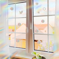 20 Pieces Bird Window Strike Prevention Decals, Decals 3 inches, Silver
