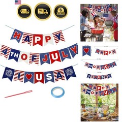 Party In The 250th anniversary Fourth of July Decorations Patriotic Banners,…