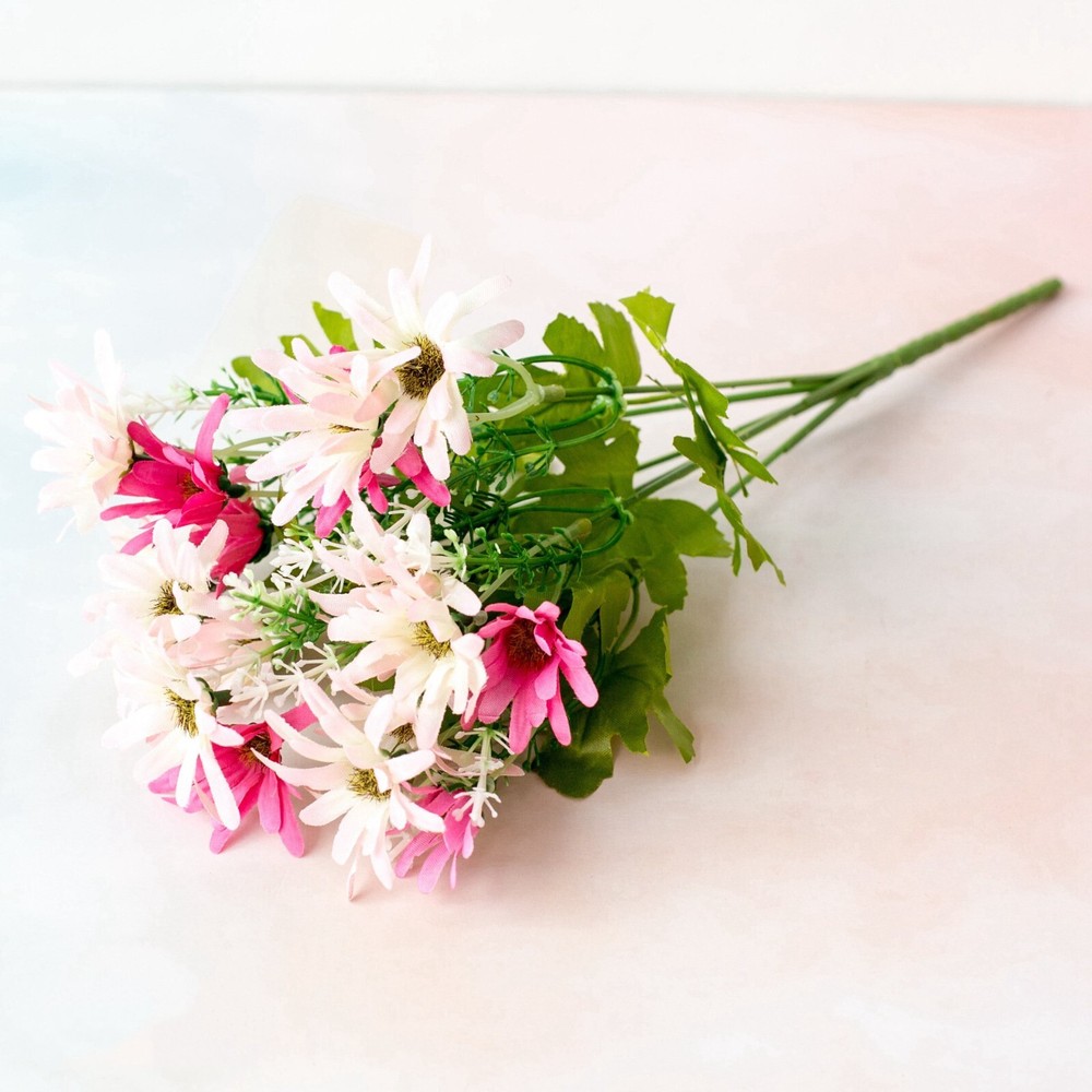 4 Artificial Daisy Flower Branches with 18 Heads for Joyful Weekend Party Decor
