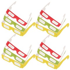 36Pcs Unique 3D Effect Paper Eyewear for Carnival and Holiday Party Decorations