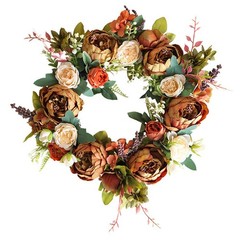 Peony Berry Wreath for Front For Door Summer Spring Autumn Decorative Piece