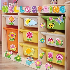 70 Pcs Spring Flowers Butterflies Paper Cutouts Classroom Bulletin Board Decor