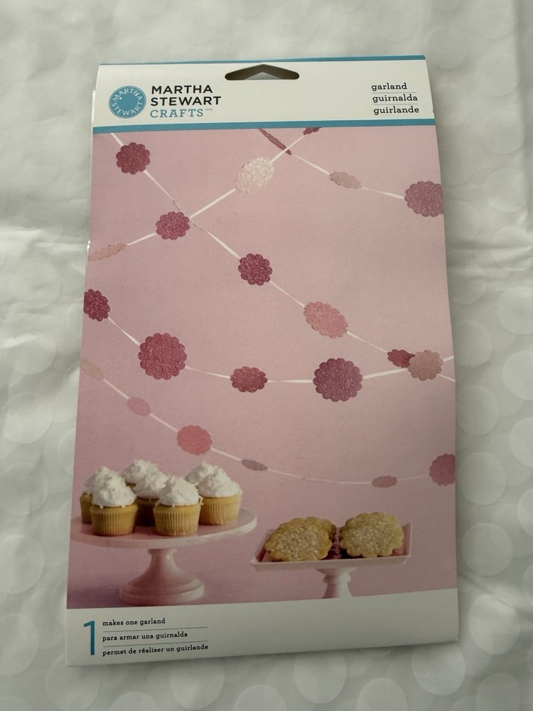 Martha Stewart Crafts Glitter Garland Wedding Decor Pink & White