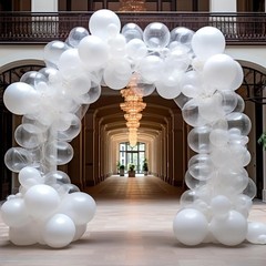 129pcs Clear Balloons Different Sizes 18 12 10 5 Inches for Garland Arch, Tra…