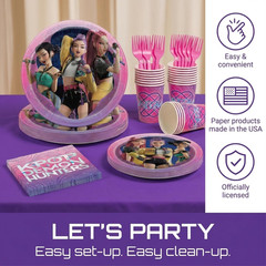 Kpop Demon Hunters Birthday Decorations | Kpop Demon Hunters Plates and Napkins,