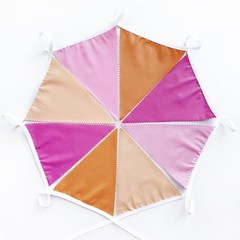 32Ft Orange Pink Party Decorations Hot Pink Orange Pennant Banner Fabric Tria…