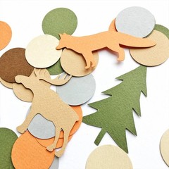 100PCS Woodland Confetti, Forest Animals Party Decor, Woodland Baby Shower, B