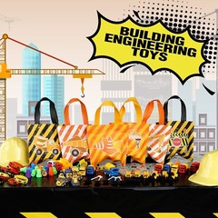 148 Pcs Construction Birthday Party Supplies Include 12 Construction Hats, 24…