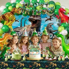 Dinosaur Birthday Party Decorations Kit for Boys – Dino Party Supplies with Tabl
