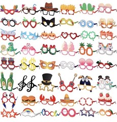 48 Pcs Luau Party Eyeglasses Funny Hawaiian Glasses Tropical Paper Sunglasses