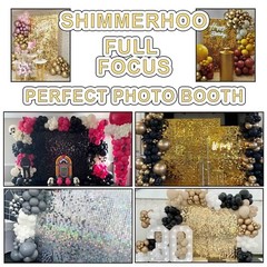 Shimmer Wall Backdrop – 24pcs Decorations Panel | Wedding, Birthday, Annivers…