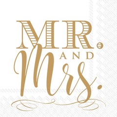 Boston International Wedding Napkins Bundle, Mr. and Mrs. and Love and Laughter