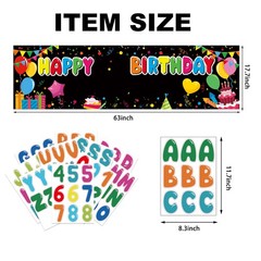 Personalized Birthday Banner For Party, Name And Ages DIY Banner Includes Alp…