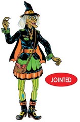 Beistle Vintage Halloween Jointed Witch