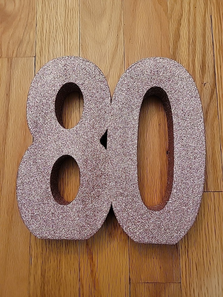 Rose Gold Sparkly Number 80 Party Supplies