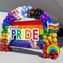 Pride Decorations, 157PCS Pride Balloon Garland Arch Kit with Large Backdrop …
