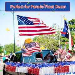 8 Pcs 4th of July Parade Float Patriotic Decorations, Independence Day Red White