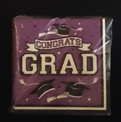 FREE Purple Congratulations Graduation Party Paper Napkins Dinner Plates for 25