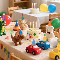 Mini Party Hats for Stuffed Animals – 12 Colorful Adjustable Cone Hats