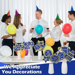 30 PCS We Appreciate You Decorations Navy Blue Gold Employee Centerpieces