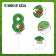 Birthday Number 16 Candles,16th Green Football 16,