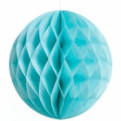 Teal Honeycomb Ball 8 inch Hanging Party Decoration Single Count Event