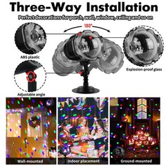 Christmas Snowfall Projector Lights, Multi Colors Holiday Lights with Remote …