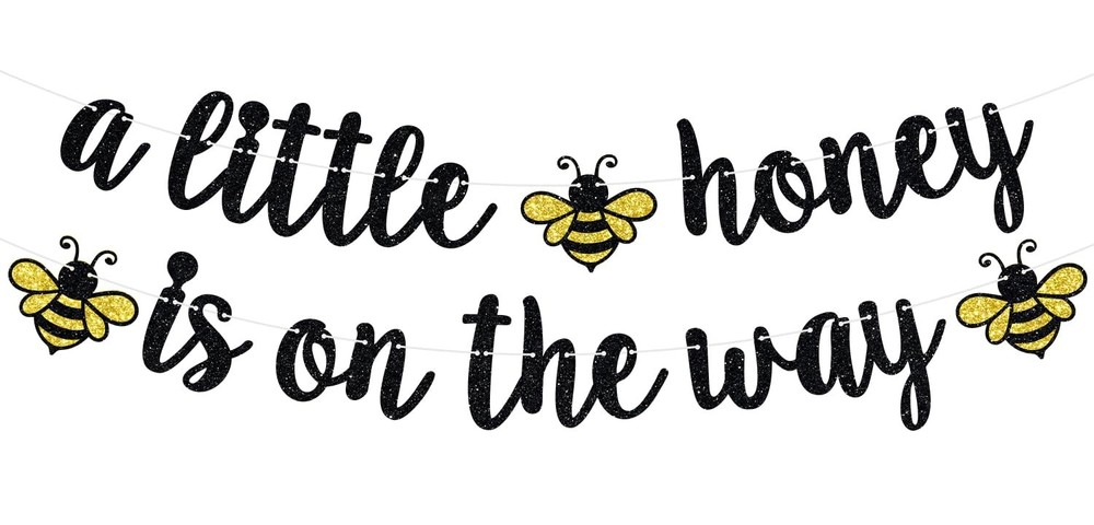 A Little Honey is on the Way Banner, Bumble Bee Baby Shower Hanging Decoratio…