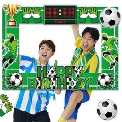 Soccer Party Photo Booth Props Frame Funny Football Themed Birthday Party Sel…