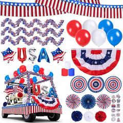 106 Pcs Golf Cart Decorations Kit, 4Th of July Patriotic Parade Car Decoration