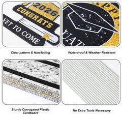 Graduation Decorations 2026 12Pcs Graduation Yard Signs Class of 2026 Outdoor Wa