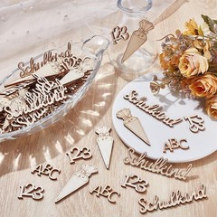 75Pcs Back to School Confetti Wood Confetti Unfinished Blank Bisque Letters N…