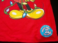 Disney Junior Mickey Mouse Jingle Bells Musical Singing Tshirt Size Large Video