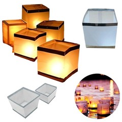 20PCS Water Floating Candle Lanterns Silver Water Lanterns for Memorials