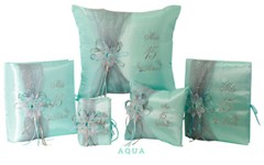 5PC Quinceanera Mis Quince 15 Anos Set Kneeling Pillow Guest Book Photo Album
