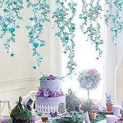 Gold Leaves Vine Garland Artificial Flowers Garland Leaf String Banner Greek