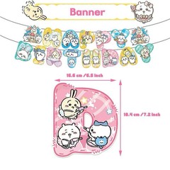Cute Chiikawa Birthday Party Supplies,Chiikawa Theme Birthday Party Decorate Set