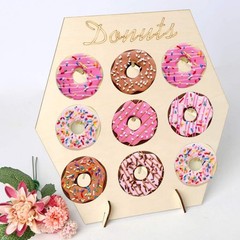 Donut Doughnut Wall Stand Holder Birthday Sweets Candy Cart Party Wedding Deco