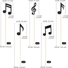 Music Notes Centerpieces 10 PCS Black Party Decorations for Music Theme Event